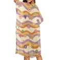 thumbnail image 4 of HELLHERO Polyester Bathing Suit Cover Up for Beach Kimono Breathable Butterfly and Floral Pattern, 4 of 6