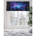thumbnail image 5 of Starry Sky Valances for Windows Dark Blue and Purple Space Stars Mystery Universe Valance Rod Pocket Short Window Treatments Curtains for Kitchen Bathroom Living Room Bedroom, 60 x 18 Inch, 5 of 7