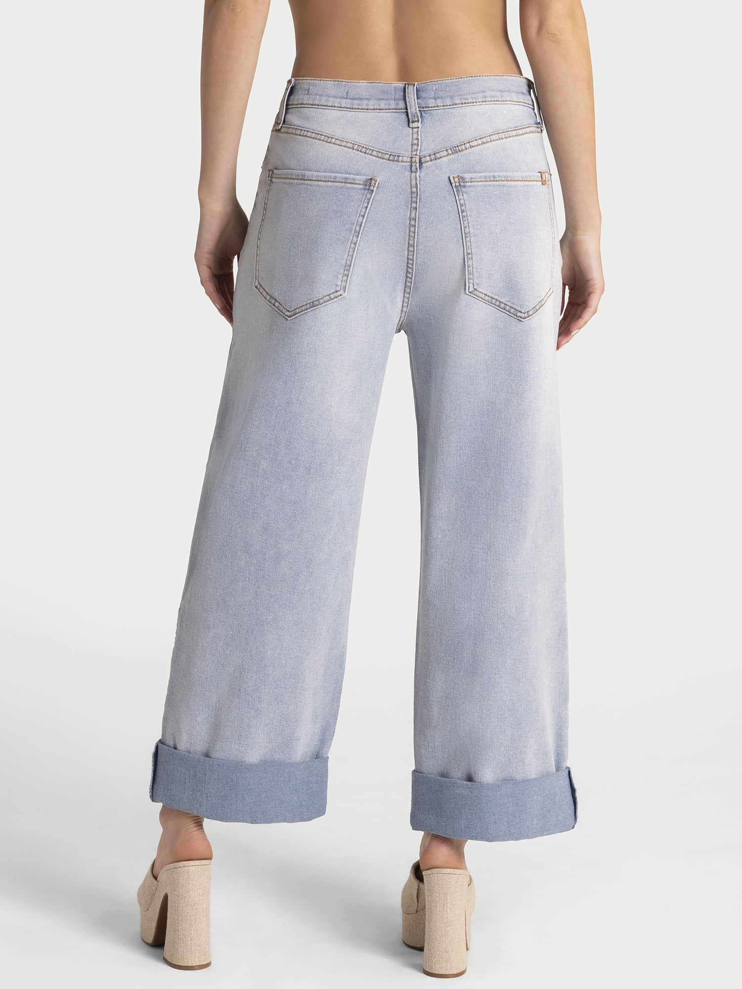 jessica Jessica Simpson Womens Freesia Wide Leg Jeans Regular Inseam