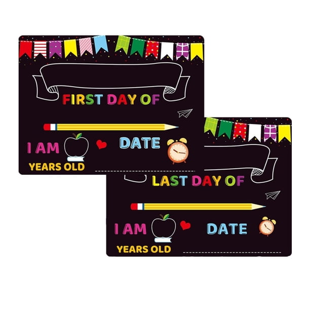 Oferta por tiempo limitado!Pizarra pequeña DIY para el primer día de escuela, tablero de mensajes de doble cara para el día de regreso a la escuela, decoración de fotos, cartel colgante