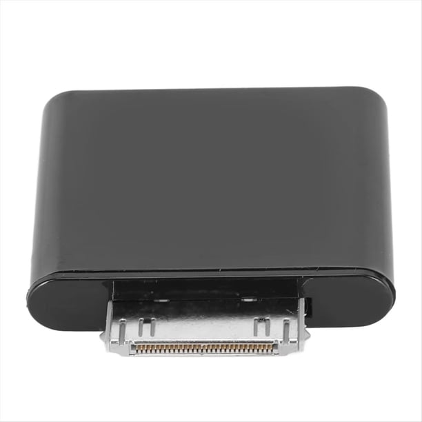 Adaptador Bluetooth de 30 Pines, Unidad Plug And Play, Transmisor y Adaptador de Sonido Bluetooth Inalámbrico, Color Negro.