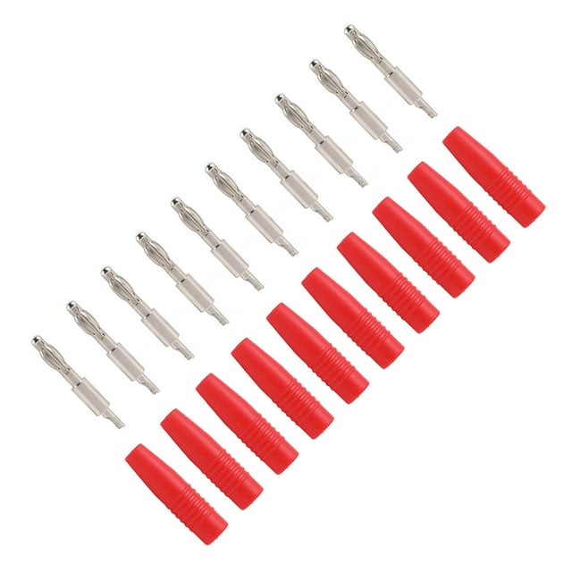 Banana Plug,10Pack 4mm Banana Solder Banana Plug Male Connector Banana Plug Adapter Solid Performance