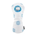thumbnail image 4 of Protector de techo de la cabeza de madera de golf para adultos creativos portátiles de cuello largo y lindo oso bordado PU cuero impermeable PU cuero DR, 4 of 8