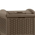 thumbnail image 3 of Suncast Trash Hideaway 33 Gallon Resin Wicker Outdoor Garbage Container (4 Pack), 3 of 6