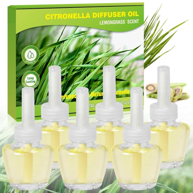 Recambios enchufables de citronela LASENTEUR, fragancia de citronela, 114 ml