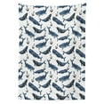 thumbnail image 3 of Ambesonne Narwhal Tablecloth Rectangular Table Cover, Aquerelle Ocean Whales, 60"x90", Dark Blue Navy Blue, 3 of 4