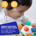 thumbnail image 2 of Mobi Woblii Platinum Activity Toy - Montessori Toys for 3 Month Old and Up, Sensory Ball Toy for Babies & Toddlers, Teething Toy Made with Food Grade Silicone, BPA and Phthalate Free - Pack of 1, 2 of 7
