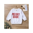 thumbnail image 2 of Seyurigaoka Baby Kid Christmas Pullover Long Sleeve Round Neck Loose Tops Letters Print Party Casual Street Sweater for Toddler Boys Girls, 2 of 8