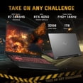 thumbnail image 3 of ASUS TUF A16 16" WUXGA 144Hz Gaming Laptop, AMD Ryzen 7 7445HS, 32GB DDR5, 1TB SSD, NVIDIA GeForce RTX 4050, 1-Zone RGB Backlit Keyboard, Win 11, Gray, 1TB Docking Station Set, 3 of 9
