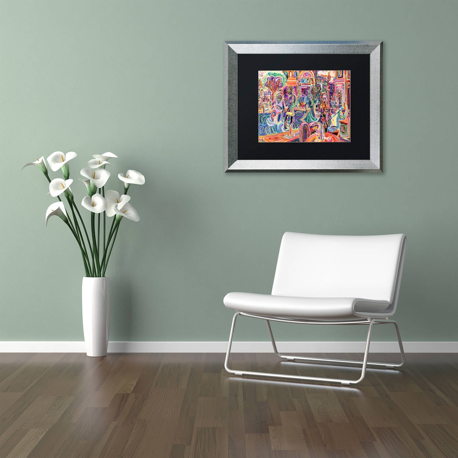 Trademark Fine Art "Cells" Canvas Art by Josh Byer, Black Matte, Silver Frame