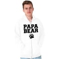 thumbnail image 4 of Papa Bear Dad Father's Day Pawprint Zip Hoodie Sweatshirt Men Brisco Brands S, 4 of 6