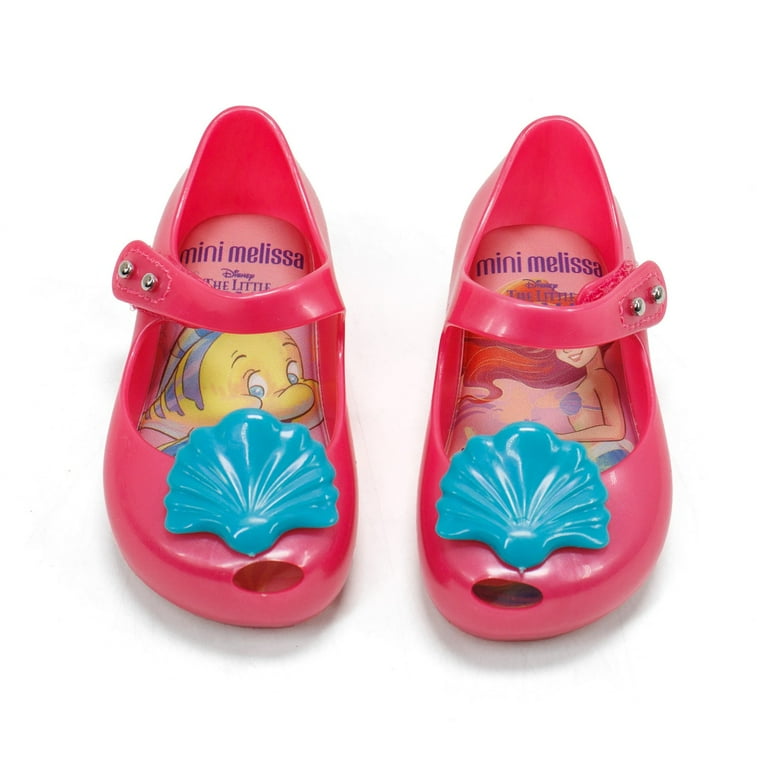 Mini Melissa Toddlers Ultragirl + Little Mermaid Flats, Pink \ Blue,10 M US Mini Melissa Toddlers Ultragirl + Little Mermaid Flats, Pink \ Blue,10 M US