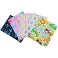 thumbnail image 3 of Wonder Care - Flannel Baby Wipes Reusable And Washable 5"x 7" Inches- Biodegradable Compostable Vegan Registered Plastic Free Baby Wet Wipes 2 layers 100% cotton- Assorted Color Prints (40 pc), 3 of 4