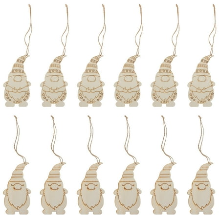 

20Pcs Wooden Crafts Christmas Dwarf Pendants Decorative Christmas Pendants