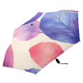 thumbnail image 3 of ALAZA Pastel Retro Leaf UPF 50+ Compact Folding Umbrella for Rain Travel Umbrella Packable, 3 of 8
