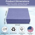 thumbnail image 2 of Novel Box 15 Pack Blue Cardboard Cotton Filled Jewelry Gift Boxes 3.5x3.5x0.87 Inches with Lids, 2 of 7