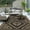 PD33-black&brown, variant on KUETH 5' x 8' Outdoor Waterproof Reversible Rug Camping Mat Abstract Patio Yard Carpet,BLUE&WHITE