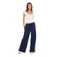 thumbnail image 2 of Forever 21 Women’s Wide Leg Jogger Pants with Patch Details, Relaxed Fit Casual Sweatpants for Everyday Comfort and Street Style, XS-XL, 2 of 6