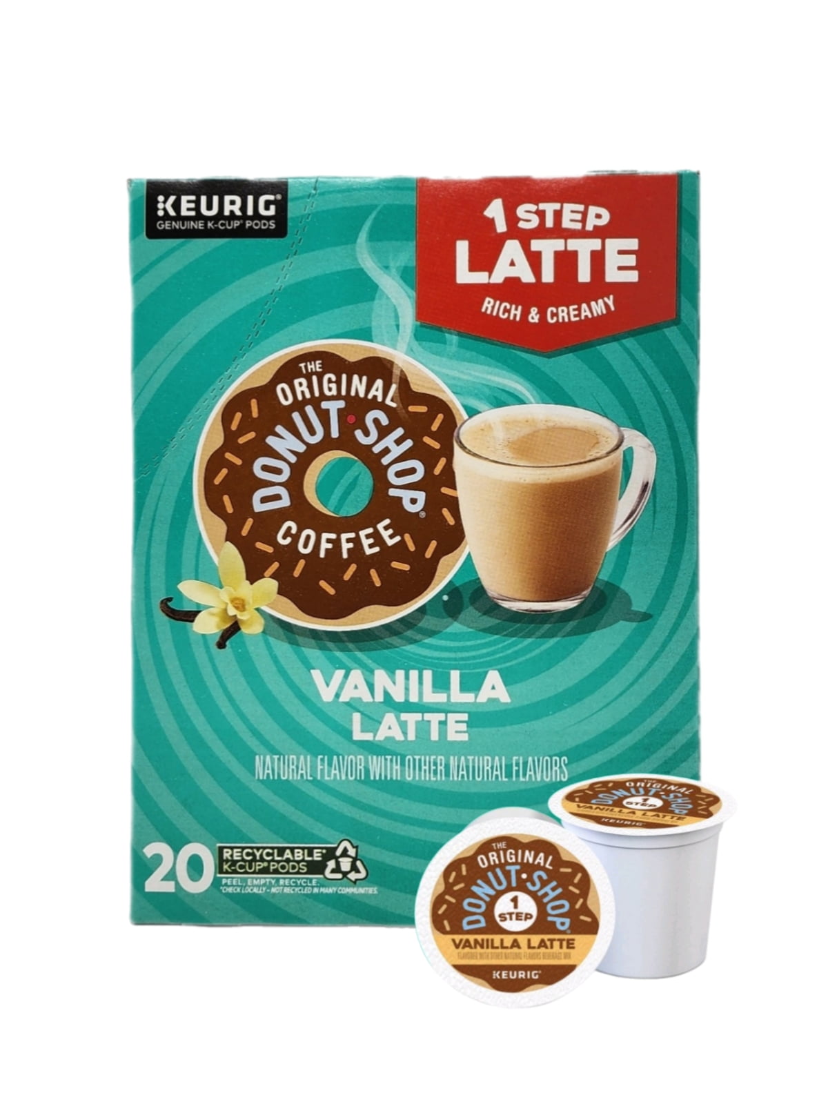 The Original Donut Shop Mocha and Vanilla Latte K Cups Variety Pack, 20 K Cups Each