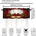 thumbnail image 2 of Merry Christmas Valance Curtains,Xmas Baubles Snowflakes Pine Trees Decors Xmas Holiday Theme Print Small Window Treatments For Kitchen Living Room Decor Rod Pocket Valances 54x18 Inch,1 Panel, 2 of 6