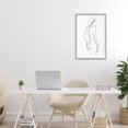 thumbnail image 2 of Stupell Industries Minimal Female Figure Lines Gray Framed Giclee Art design by Martina Pavlova, 24 x 16, 2 of 8