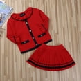 thumbnail image 4 of FOCUSNORM T-shirt à Manches Longues et Jupe Courte 2 Pièces pour Petites Filles, 4 of 9