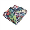 thumbnail image 2 of Levtex Home - Night Garden - Throw - Bold Floral - Navy Red Pink Green Ochre White - Throw (50x60in.) - Rayon/Cotton, 2 of 6