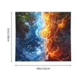 thumbnail image 3 of Pofeuu Red And Blue Flame Waves Print Wall Tapestry Decoration Wall Hanging Tapestry 60 x 51 Inch, 3 of 6