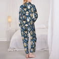 thumbnail image 3 of KLL Winter Animal Friends Print Women's Long Sleeve Pajamas with Pants Sleepwear Loungewear 2 Set-XX-Large, 3 of 8