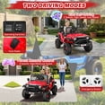 thumbnail image 3 of VIBESPARK 12V Ride on Toys for Toddlers Ride on Cars with Remote Control, Electric Ride on Truck Car w/ Bluetooth, Music, Stories, Battery Indicator, Volume Adjustment, Breathing Light, Red, 3 of 6