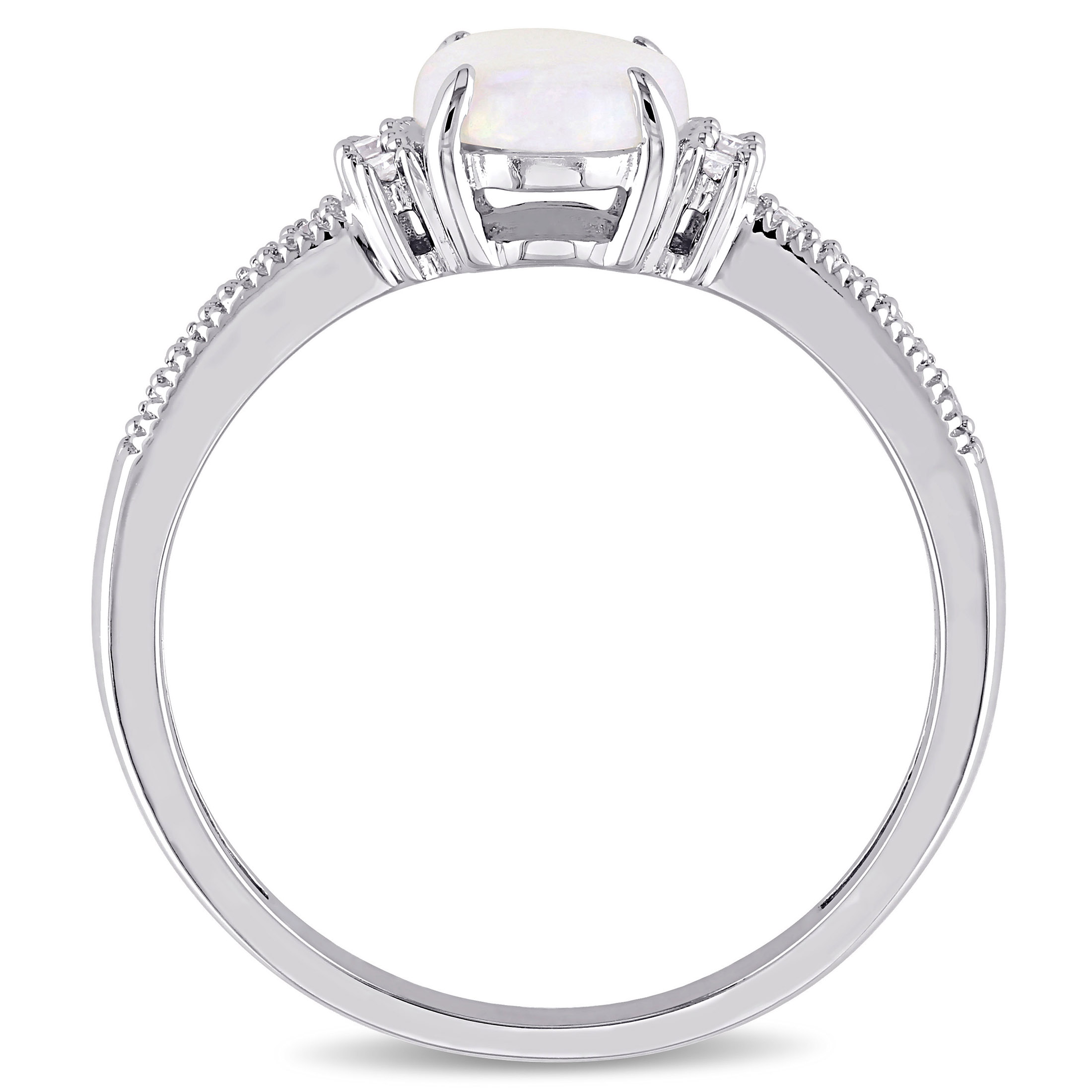 Everly Women's Opal 10k White Gold Ring