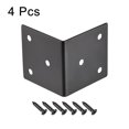 thumbnail image 3 of Unique Bargains Support d'Angle en Forme de L 50x50x50mm Noir 4 Pack, 3 of 5