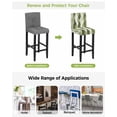 thumbnail image 3 of Sage Green Stripes Bar Stool Covers Set of 4, Retro Farmhouse Abstract Ripple Stretch Washable Bar Chair Covers with Backs, Removable Pub Counter Height Chair Cover for Kitchen Dining Room Cafe, 3 of 7