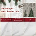 thumbnail image 7 of Kitchen Valances for Window, Merry Christmas Green Pine Tree Light Filtering Rod Pocket Valance Curtain, Winter White Snowflake on Grey Short Curtains Window Topper for Bedroom 42x12in, 7 of 7