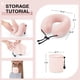 thumbnail image 5 of Almohada cervical de viaje Urnexttour, espuma viscoelástica con fundas de almohada, color rosa, 5 of 6