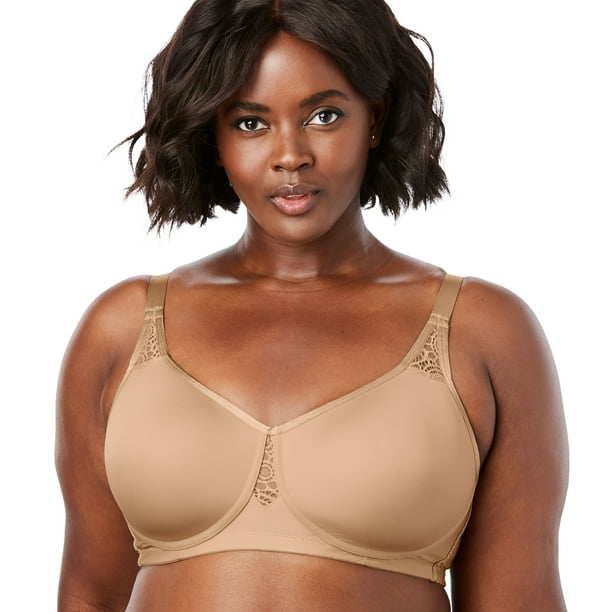 Comfort Choice Comfort Choice Women's Plus Size StayCool Wireless TShirt Bra 52 DDD, Nude