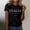 Black, variant on Womens Tshirts Italy Republic Day Print Short Sleeve Crewneck Tee Womens Blouses White L