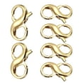 thumbnail image 1 of Cierre de Langosta de Doble Apertura de 8mm x 13mm de Uxcell, 6 Pcs Conectores y Cierres para Extensión de Collar y Pulsera Baño de Oro de 18K para Reparación de Joyas, Tono Dorado, 1 of 7