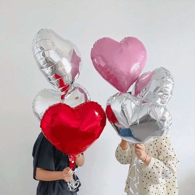 Tablero de luz con forma de amor de 18 pulgadas, globo de aluminio, decoración de cumpleaños, boda, propuesta de amor para expresar un diseño de atmósfera romántica