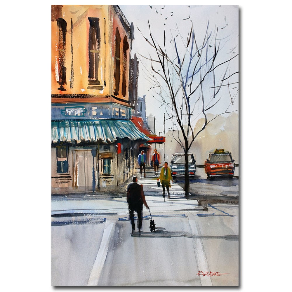 Trademark Art "Walking the Dog, Steven's Point" Canvas Art by Ryan Radke