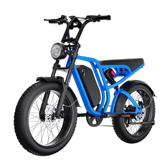 Peak 1500W  PRO Motor 52V 20AH Battery Electric Bike for adults Full Suspension 20"Fat Tire  off-road Moutain Bike