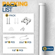 JESLED T5 LED Shop Light 4FT, Linkable Utility Light Fixture, 20W 2200LM 6500K Super Bright White, 6-Pack