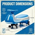 thumbnail image 2 of NovaDrive 12V Kids Ride On Electric Wiggle Car with 2-in-1 Design, Controllable LED Lights, Flashing PU Wheels, Wide Auxiliary Wheels, Triangular Stability, Bluetooth Music, Up to 5 MPH, Ages 3+, 2 of 6