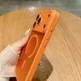 thumbnail image 2 of Dteck Magnetic Case for iPhone 17 Pro Max,Shockproof Matte TPU+PC Case Built-in Camera Lens Protector Compatible with Mag Safe Back Cover for iPhone 17 Pro Max,Orange, 2 of 2