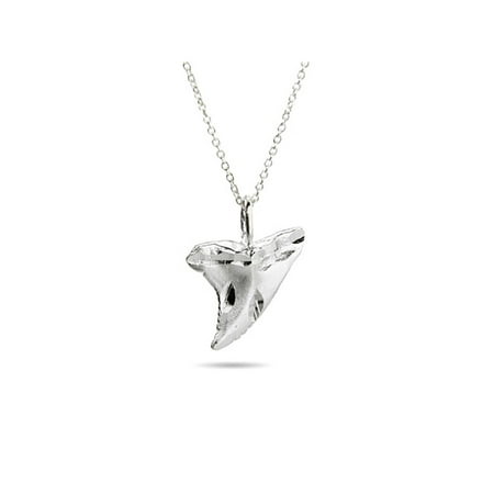 Sterling Silver Tooth - Sterling Silver Sharks Tooth Design Pendant (16