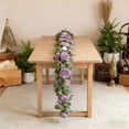 thumbnail image 2 of Twfbrm Artificial Flowers Garland, 5.9 Ft Realistic Rose Flower Vine with Eucalyptus Leaves, UV-Resistant Faux Hanging Flowers Plants, Spring Decor Greenery Garland for Mantle Wedding Arch Party, 2 of 7