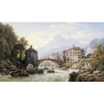 thumbnail image 3 of Kuwasseg, Charles Euphrasie 18x12 Black Modern Framed Museum Art Print Titled - Le Vieux Pont Romain De St. Martin, Italy, 3 of 5