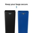 thumbnail image 4 of Home Zone Living 13 Gallon Kitchen Trash Can, Dual Compartment Recycle Combo, Slim Stainless Steel, 50 Liter, 4 of 5