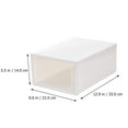 thumbnail image 3 of Niceauty 6Pcs Foldable White Shoes Organizer Storage Box with Clamshell Design, 3 of 4