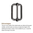 thumbnail image 3 of Slides Buckles, 30 Pack 32x20x4.8mm Metal Roller Pin Buckles, Dark Gray, 3 of 5